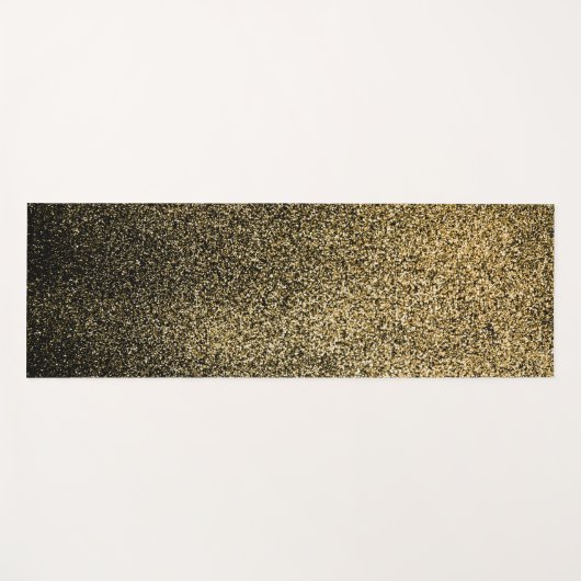 Zwart-gouden heldere glitter yoga mat (Voorkant (horizontaal))