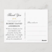 Zwart & Gouden in het Houden van de van Sympathie Briefkaart (Achterkant)