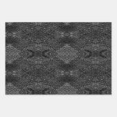 Zwart Gouden Kerstmispatronen #2#8#32 ID1009 Inpakpapier Vel (Voorkant 3)