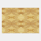 Zwart Gouden Kerstmispatronen #7#10#33 ID1009 Inpakpapier Vel (Voorkant 3)