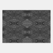 Zwart Gouden Kerstpatronen #13#29#33 ID1009 Inpakpapier Vel (Voorkant 3)