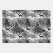 Zwart Gouden Kerstpatronen #13#29#33 ID1009 Inpakpapier Vel (Voorkant 2)