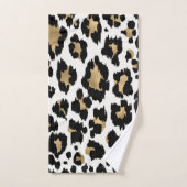 Zwart-gouden keukendoekset voor proefafdrukken bad handdoek (Handdoek)