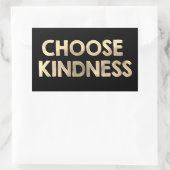 Zwart-gouden keuze rechthoekige sticker (Tas)