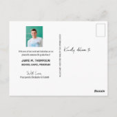 Zwart Gouden Klasse van 2025 Afstuderen Foto Briefkaart (Achterkant)