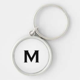 Zwart-gouden klassieke monogram sleutelhanger