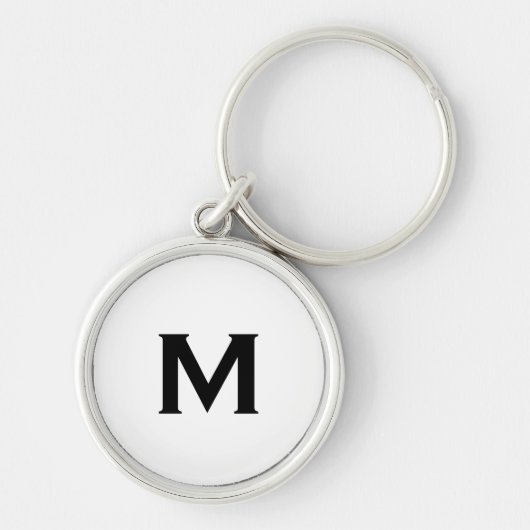 Zwart-gouden klassieke monogram sleutelhanger (Voorkant)