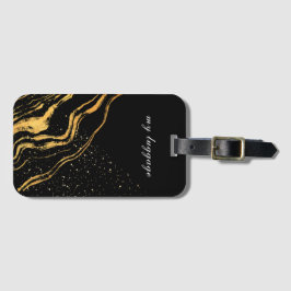  zwart-gouden klassieker bagagelabel