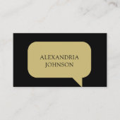 Zwart & Gouden Klassieker Uniek Aanpasbaar Visitekaartje (Voorkant)