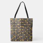  zwart gouden Koe | Zomerreizen Tote Bag (Voorkant)