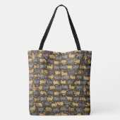  zwart gouden Koe | Zomerreizen Tote Bag (Achterkant)