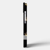 Zwart-gouden kroonpatroon Case-Mate iPhone case (Achterkant / Links)