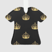Zwart-gouden kroonpatroon ornament (achterkant)
