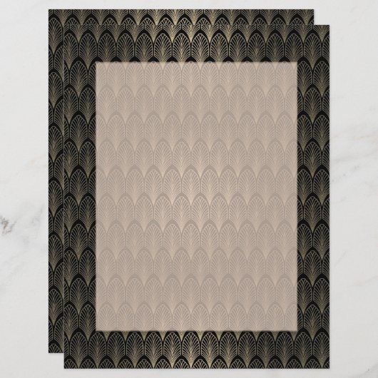 Zwart-gouden kunst Deco (Voorkant / Achterkant)