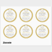 Zwart-gouden lef-homemade en lichaamstanks ronde sticker (Vel)