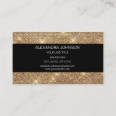 Zwart-gouden legant Sparkly Makeup Artist Visitekaartje (Achterkant)