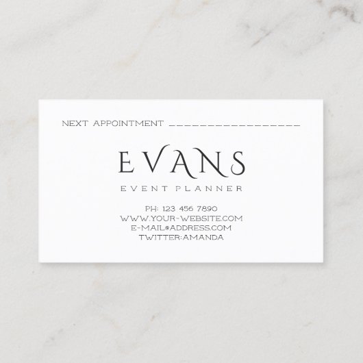 Zwart gouden lichte plattegrond voor minimale gebe afsprakenkaartje (Achterkant)