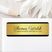 Zwart gouden lijnen elegant design etiket (Insitu)