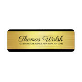 Zwart gouden lijnen elegant design etiket (Voorkant)