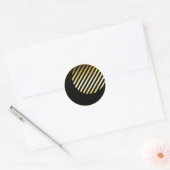 ZWART & GOUDEN MAAN RONDE STICKER (Envelop)