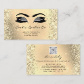 Zwart Gouden Make-up Glitter Lashes Aangepaste Log Visitekaartje (Voorkant / Achterkant)
