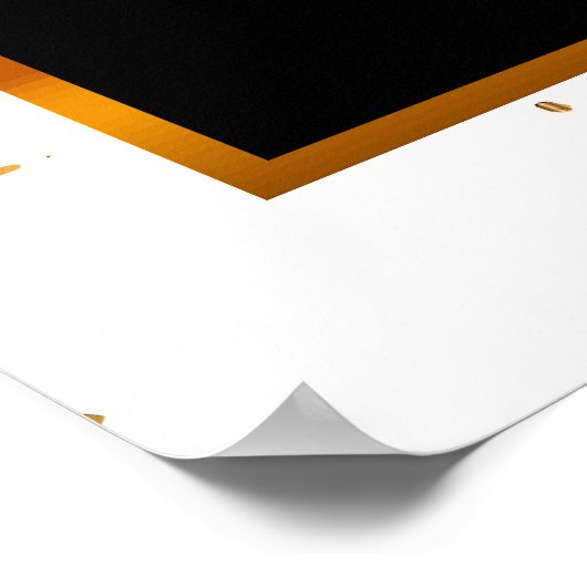 Zwart, gouden marmer en wit - Zitkgrafiek 16 Poster (Hoek)