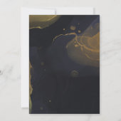 zwart & gouden marmer zal mijn bruidsmeisje uitnod kaart (Achterkant)