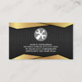 Zwart Gouden Metaal | Auto Sleutels Logo Visitekaa Visitekaartje (Achterkant)