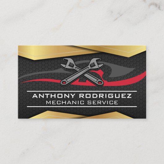 Zwart Gouden Metaal | Auto Sleutels Logo Visitekaa Visitekaartje (Voorkant)