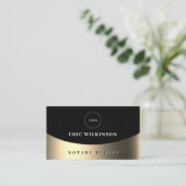 Zwart gouden metallic faux textuur Visitekaartje (Staand voorkant)
