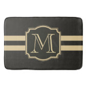 Zwart-gouden monogram badmat (Voorkant)