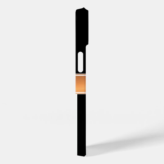 Zwart-gouden monogram Case-Mate iPhone case (Achterkant / Rechts)