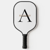 Zwart-gouden monogram pickleball paddle (Achterkant)