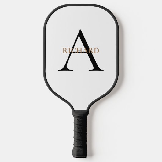 Zwart-gouden monogram pickleball paddle (Achterkant)