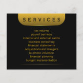 Zwart-gouden munten 4,5 x 5,6-inch accountantsbroc flyer (Achterkant)