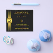 Zwart-gouden munten 4,5 x 5,6-inch accountantsbroc flyer (Enkel)
