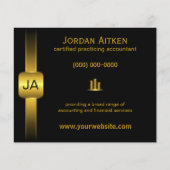 Zwart-gouden munten 4,5 x 5,6-inch accountantsbroc flyer (Voorkant)