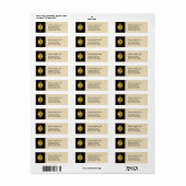 Zwart-gouden munten Elegant CPA Accountant Etiket (Full Sheet)