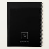 Zwart gouden naam initialen foto bedrijf 2026 planner (Achterkant)