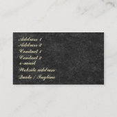 Zwart-gouden Nostalgie Visitekaartje (Achterkant)