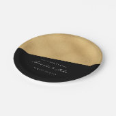 Zwart Gouden Pastel Bruids Huwelijk Geometrie Mini Papieren Bordje (Gekanteld)