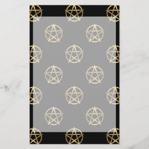Zwart-gouden pentagram