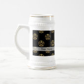 Zwart-gouden pentagram bierpul (Links)