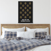 Zwart-gouden pentagram canvas afdruk (Insitu (Slaapkamer))