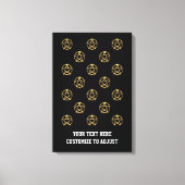 Zwart-gouden pentagram canvas afdruk (Voorkant)