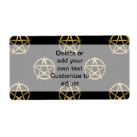Zwart-gouden pentagram