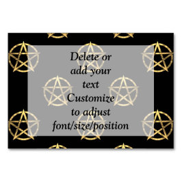 Zwart-gouden pentagram kaart