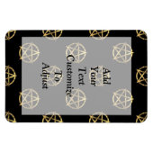 Zwart-gouden pentagram magneet (Horizontaal)