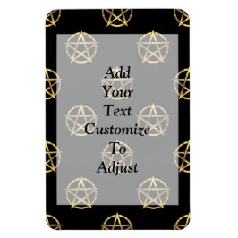 Zwart-gouden pentagram magneet