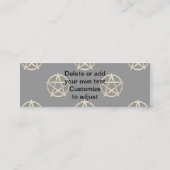 Zwart-gouden pentagram mini visitekaartje (Achterkant)